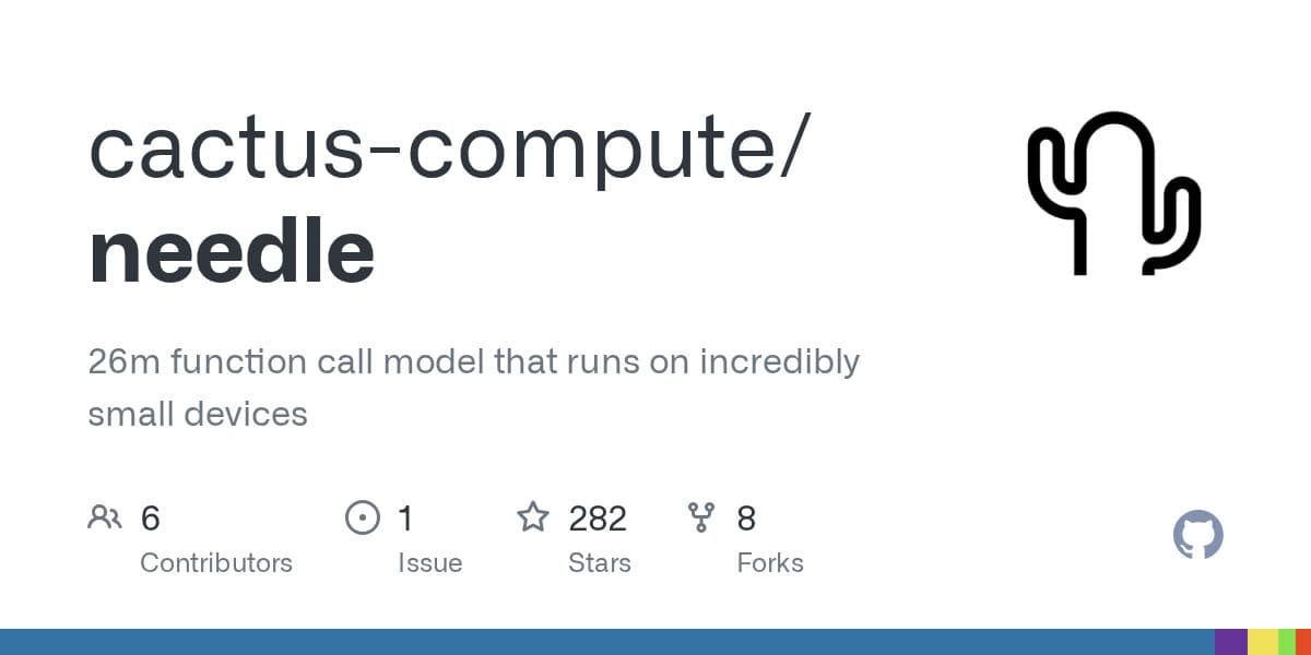 Show HN: Needle: We Distilled Gemini Tool Calling into a 26M Model