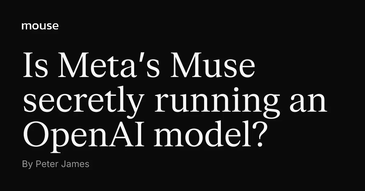 Meta's Muse appears to use an OpenAI model labeled muse-special