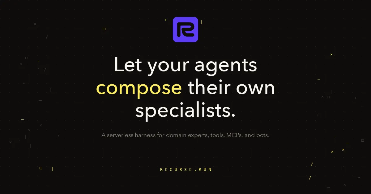 Show HN: Recurse – Develop and deploy specialist agents faster